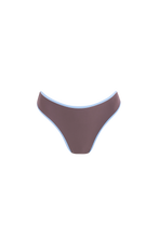 Load image into Gallery viewer, Kara Bottom Taupe with Sky Blue | Sustainable Taupe Bikini Bottom – EONA Swimwear