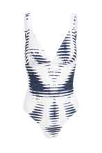 Load image into Gallery viewer, Carol swimsuit | Blue and white pattern