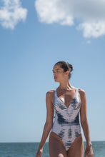 Load image into Gallery viewer, Carol swimsuit | Blue and white pattern