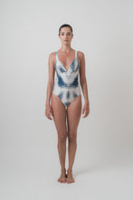 Load image into Gallery viewer, Carol swimsuit | Blue and white pattern