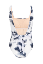 Load image into Gallery viewer, Lotus swimsuit | Blue and white pattern