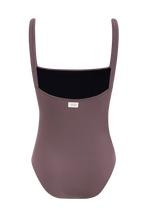 Load image into Gallery viewer, Oman swimsuit Taupe – sustainable one piece with back design