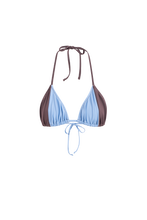 Load image into Gallery viewer, Java top | Taupe . Sky blue