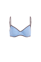 Load image into Gallery viewer, Solomon top | Sky blue (taupe details)

