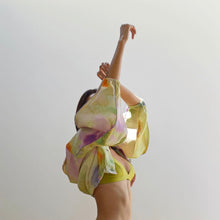 Load image into Gallery viewer, Greta top | Chartreuse shine
