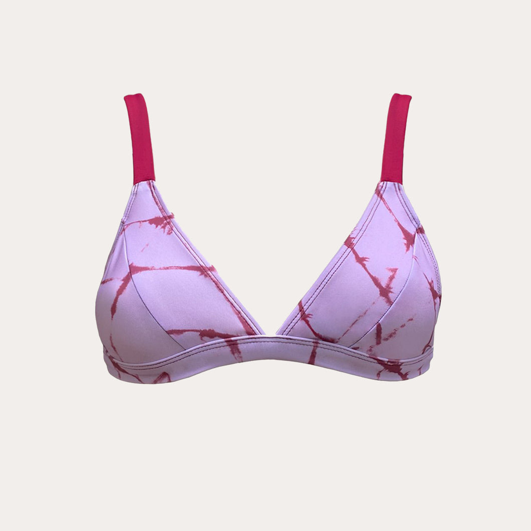 GRETA | Blurred Lines Cerise - lilac top
