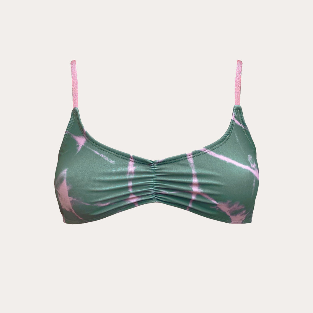 Rosalie top | Blurred lines Olive Green . Mineral Rose shine
